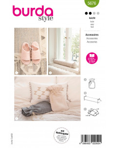 Patron Burda 5676 - Housse et pantoufles