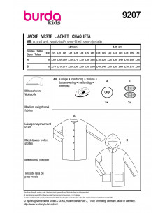 Patron Burda 9207 - Manteau 2