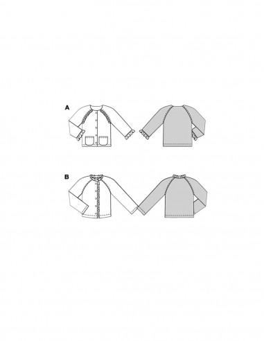 Patron Burda 9203 - Veste