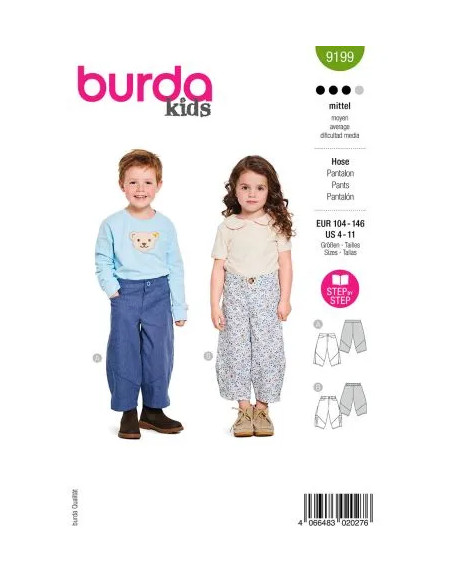 Patron Burda 9199 - Pantalon