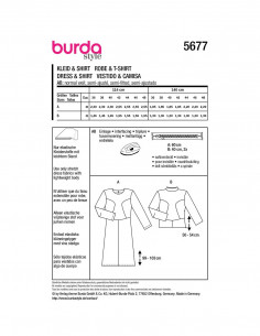 Patron Burda 5677 - Robe et T-shirt 2