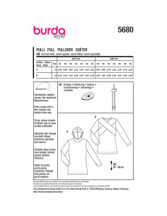 Patron Burda 5680 - Pull et t-shirt 2