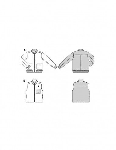 Patron Burda 5681 - Blouson et gilet