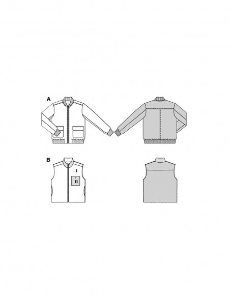 Patron Burda 5681 - Blouson et gilet