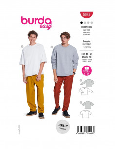 Patron Burda 5682 - Sweat-Shirt et t-shirt