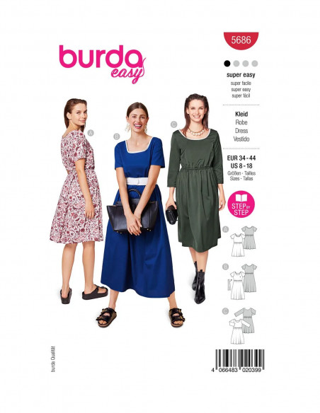Patron Burda 5686 - Robe