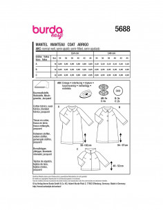 Patron Burda 5688 - Manteau/veste 2