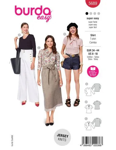 Patron Burda 5689 - T-shirt