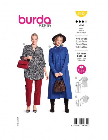 Patron Burda 5693 - Robe et chemisier