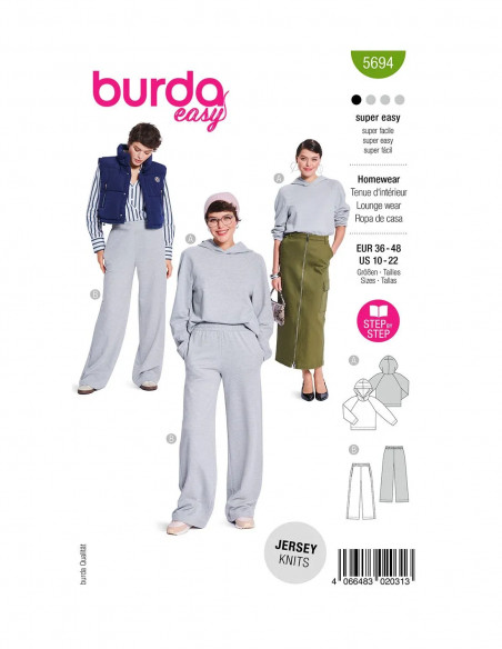 Patron Burda 5694 - Sweatshirt