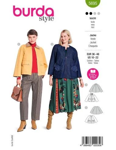 Patron Burda 5695 - Veste