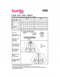 Patron Burda 5695 - Veste 2