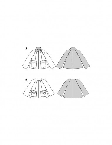 Patron Burda 5695 - Veste