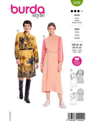 Patron Burda 5696 - Robe