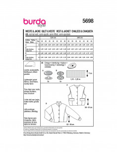 Patron Burda 5698 - Gilet 2