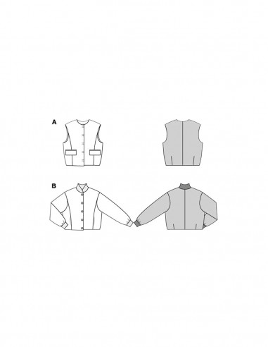 Patron Burda 5698 - Gilet
