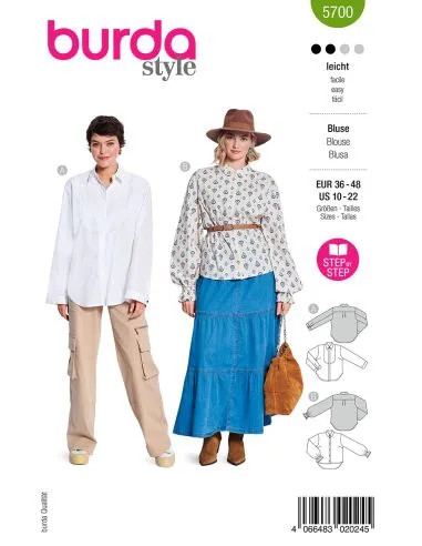 Patron Burda 5700 - Chemisier