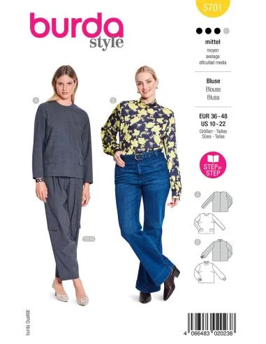 Patron Burda 5701 - Chemisier