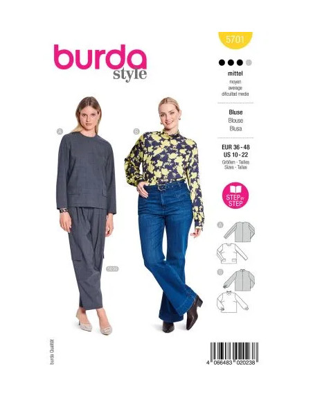 Patron Burda 5701 - Chemisier