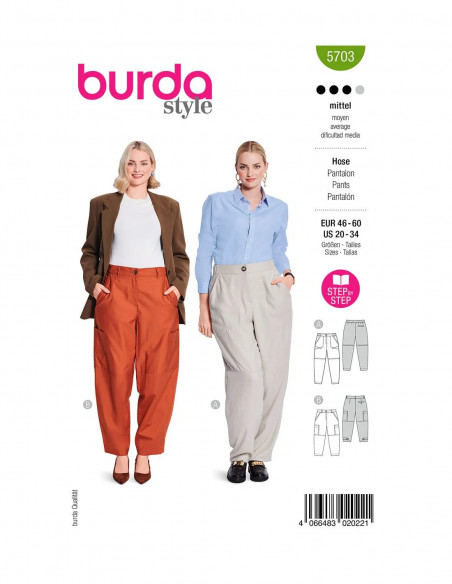 Patron Burda 5703 - Pantalon