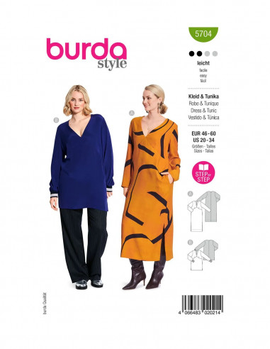 Patron Burda 5704 - Robe