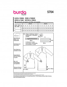 Patron Burda 5704 - Robe 2