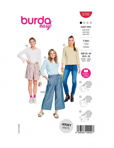 Patron Burda 5705 - T-shirt