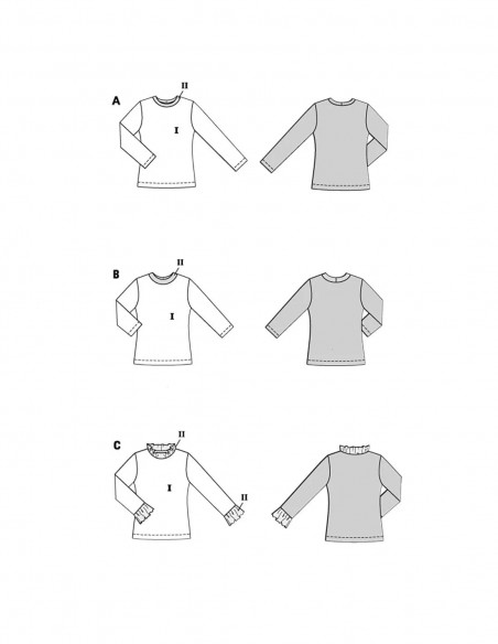 Patron Burda 5705 - T-shirt