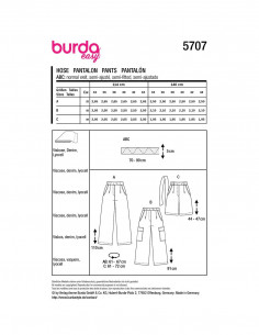 Patron Burda 5707 - Pantalon 2