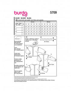 Patron Burda 5709 - Chemisier 2