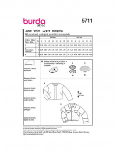 Patron Burda 5711 - Veste 2