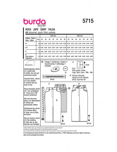 Patron Burda 5715 - Juoe