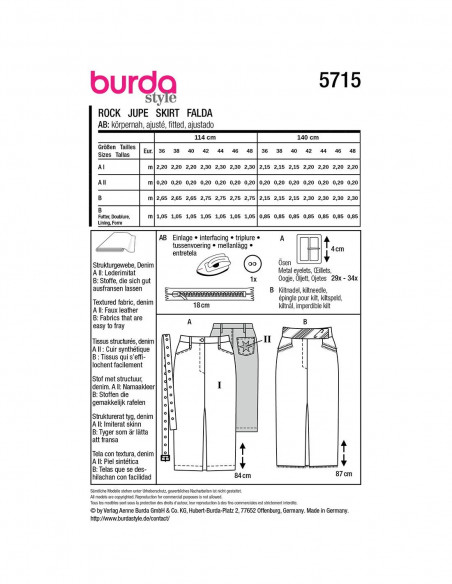 Patron Burda 5715 - Juoe