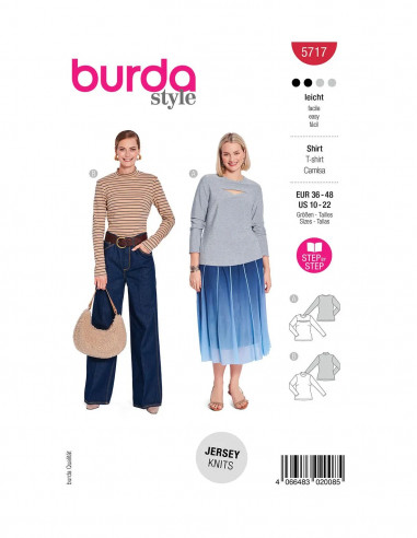 Patron Burda 5717 - T-shirt