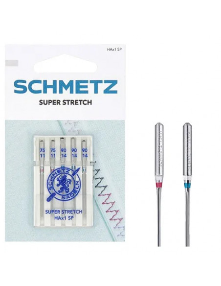 Aiguilles machine à coudre, Super Stretch, Mix 75-90