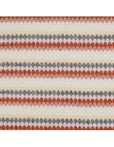Tissu, Jersey Rayé, Gris Rose Beige, Laize 175 cm, Polyester Coton