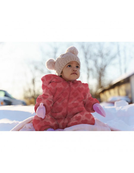 Fourrure cœurs roses