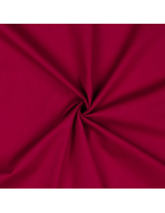 Popeline de coton unie, rose cerise