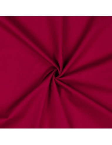 Popeline de coton unie, rose cerise
