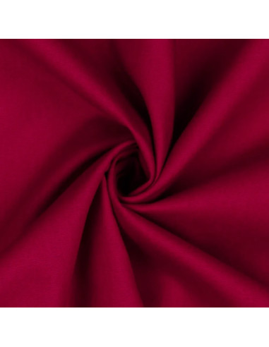 Popeline de coton unie, rose cerise