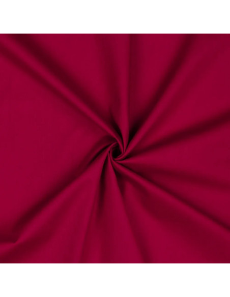 Popeline de coton unie, rose cerise
