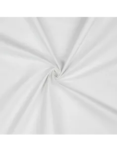 Tissu, Popeline de Coton Unie, Blanc, Laize 150 cm, 100% Coton 125g/m²