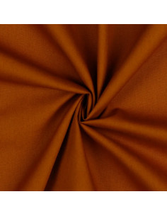 Popeline de coton unie, cognac 2
