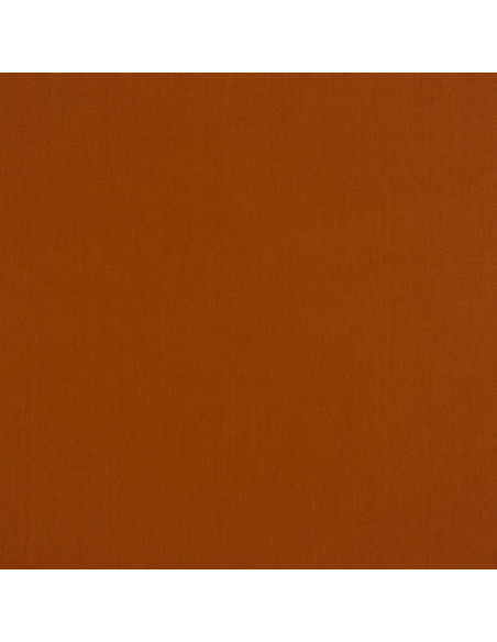 Popeline de coton unie, cognac