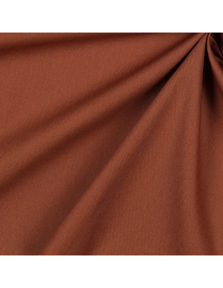 Popeline de coton unie, marron chocolat