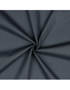 Popeline de coton unie, gris foncé