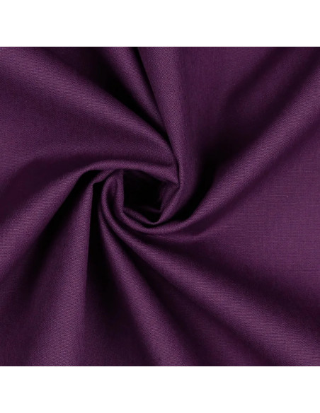 Tissu, Popeline de Coton Unie, Violet, Laize 150 cm, 100% Coton 125g/m²