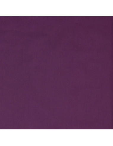 Tissu, Popeline de Coton Unie, Violet, Laize 150 cm, 100% Coton 125g/m²