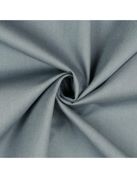 Tissu, Popeline de Coton Unie, Gris Pierre, Laize 150 cm, 100% Coton 125g/m²