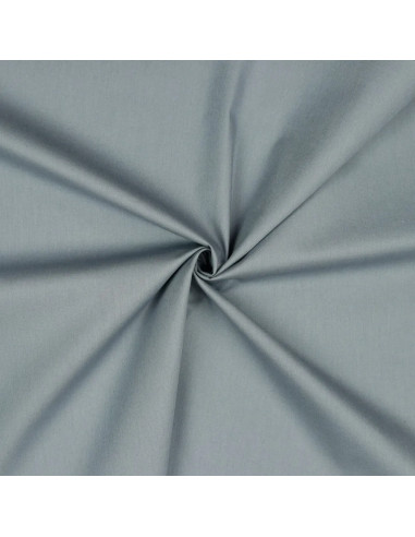 Popeline de coton unie, gris pierre